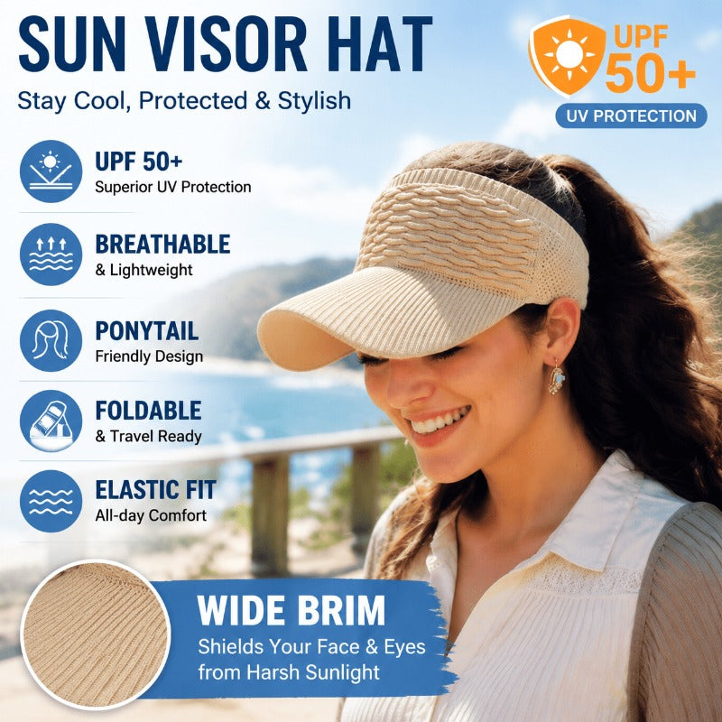 UPF 50+ Wide Brim Visor