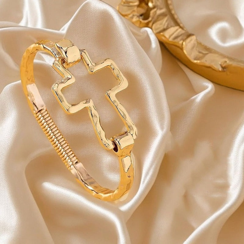 Artisan Textured Cross Cuff