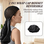 2-in-1 Satin Mesh Hair Wrap