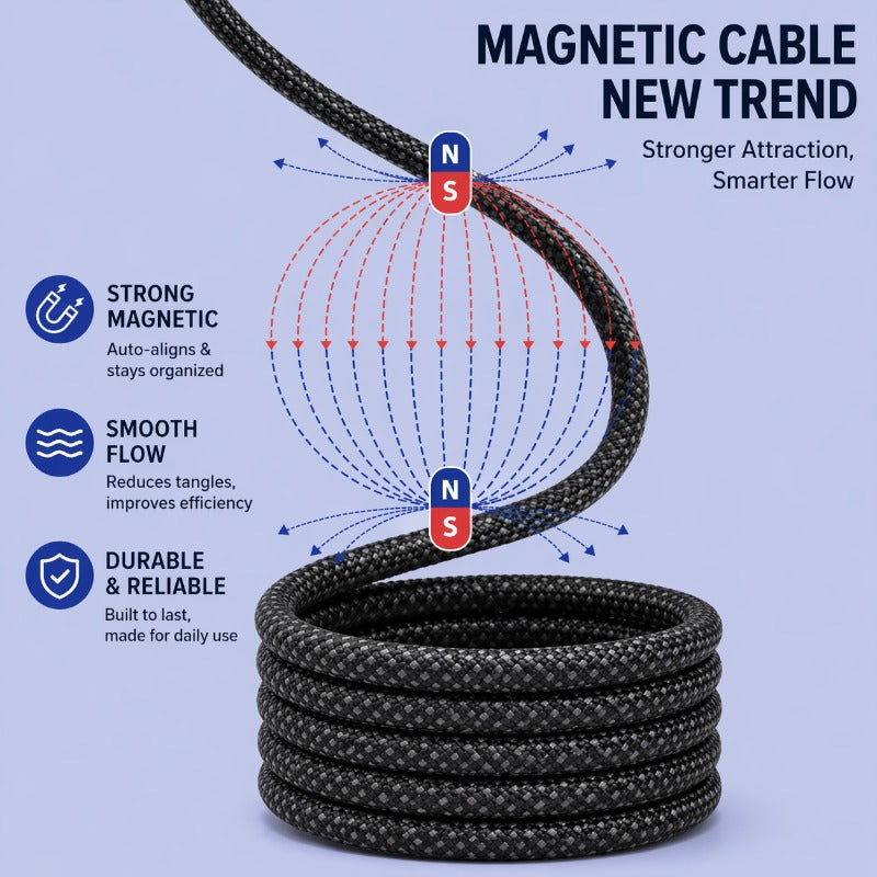 Tangle-Free Magnetic Cable
