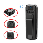 HD 1080P Rechargeable Mini Body Camera with Night Vision & 180° Rotating Lens