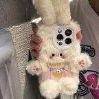 3D Cartoon Fluffy Bunny Cute iPhone Case