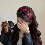 Futuristic Comb-Top Headband Sunglasses