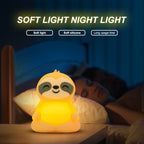 Satsus® Meditating Sloth Squishy Silicone  Calm Glow Night Light Sitting Pose Lamp Perfect Gift