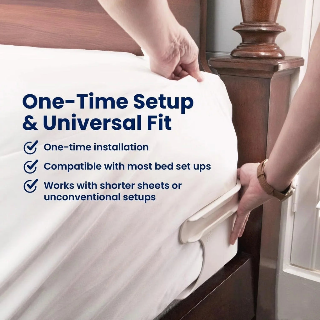 Secure Fit Sheet Holders – Wrinkle-Free. Slip-Free Bed