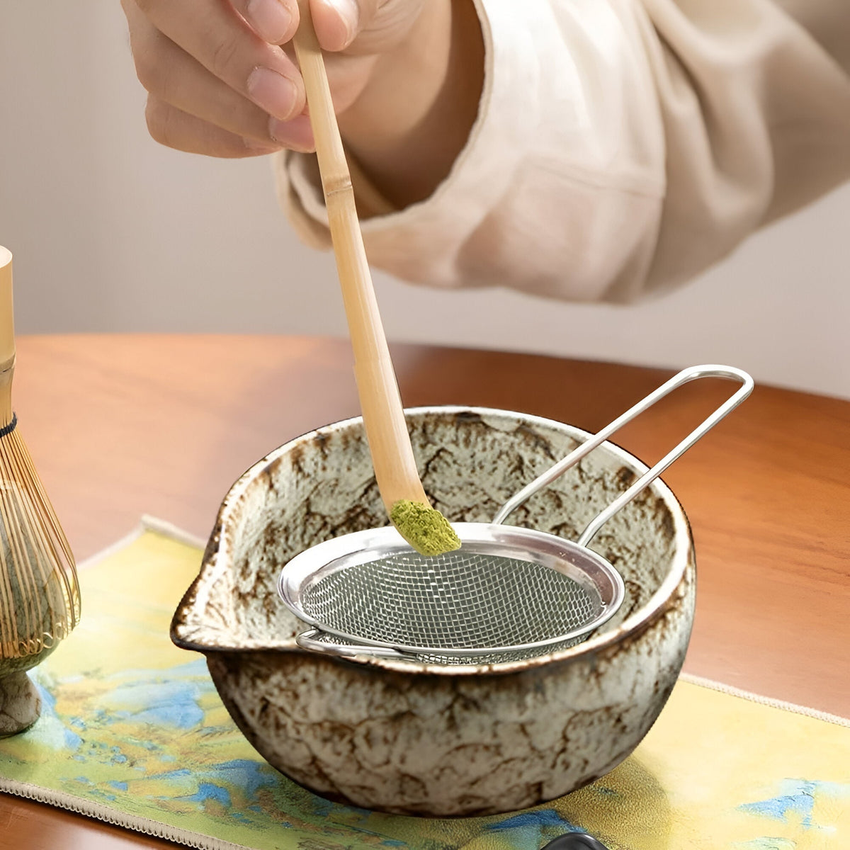 Satsus| Traditional Matcha Tea Set – 6-Piece Authentic Japanese Matcha Kit – Premium Bamboo & Ceramic