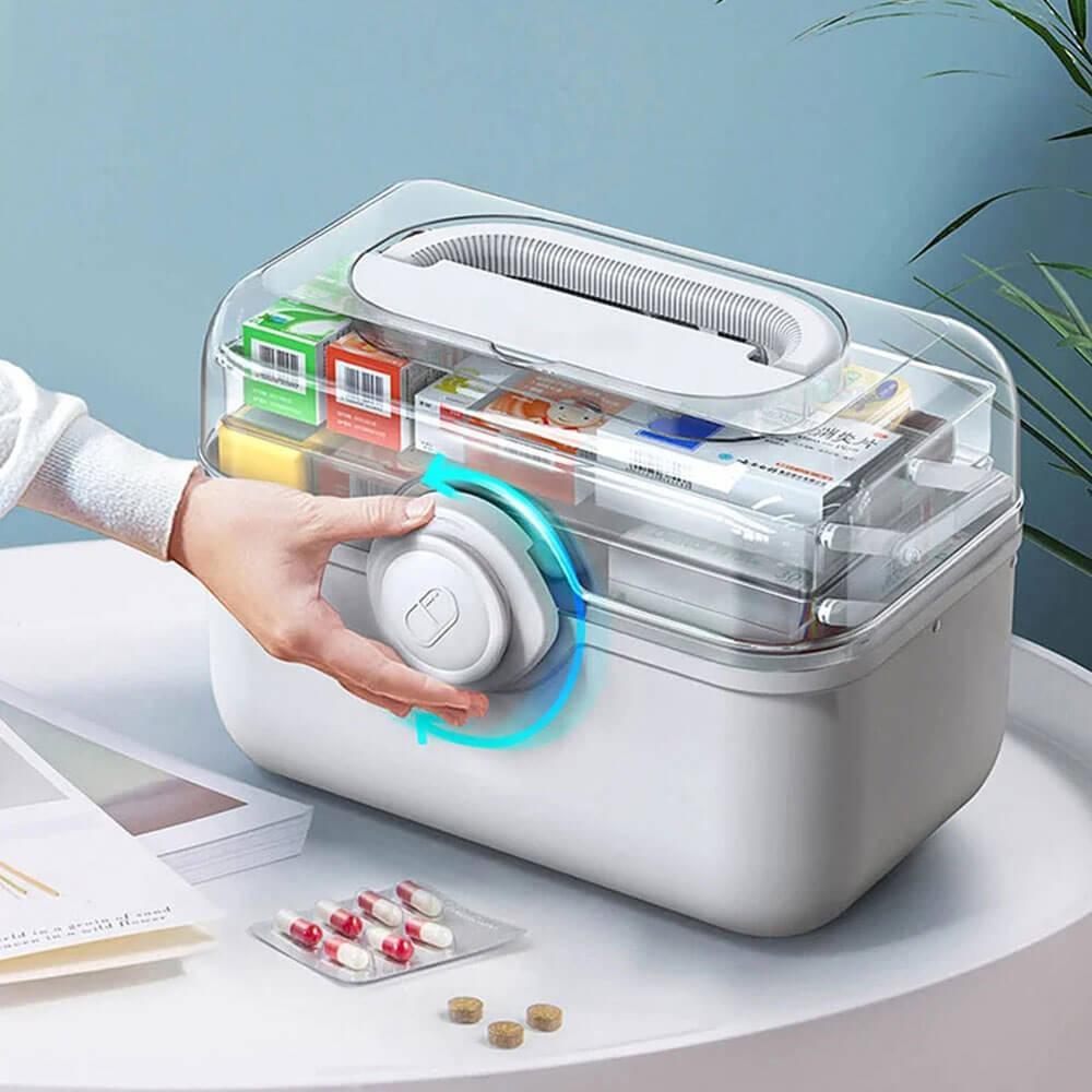 Satsus| MediSmart Pill Organiser – Compact Weekly Medicine Storage Box for Home & Travel