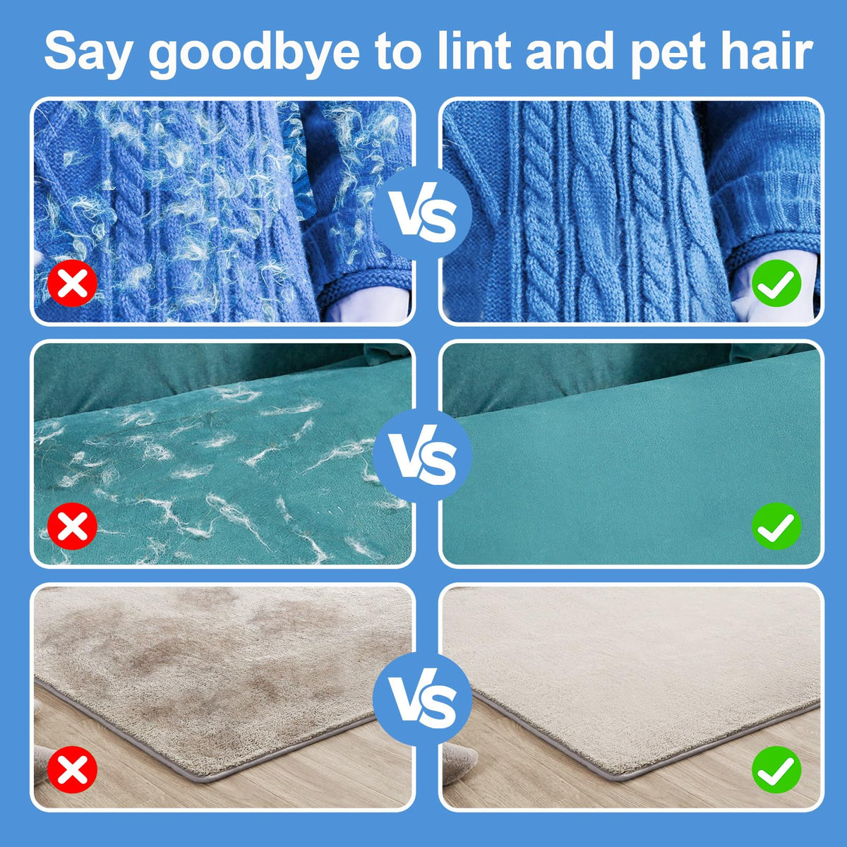 Satsus Static Mitt — Electrostatic Pet Hair Remover Glove
