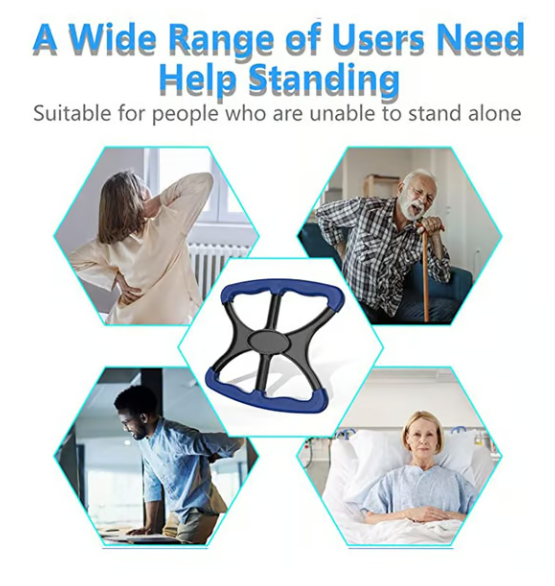 Standing Aid and Handicap Bar with No-Slip Grip Handles stand assist lift