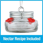 Beautiful Plastic Jar Hummingbird Feeder W/ Four Ports