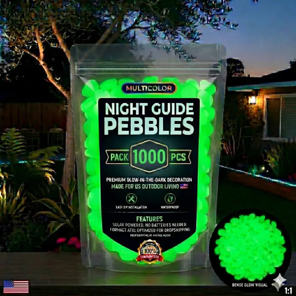 Colorful Glow in the Dark Garden Stones