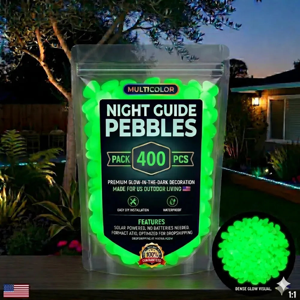 Colorful Glow in the Dark Garden Stones