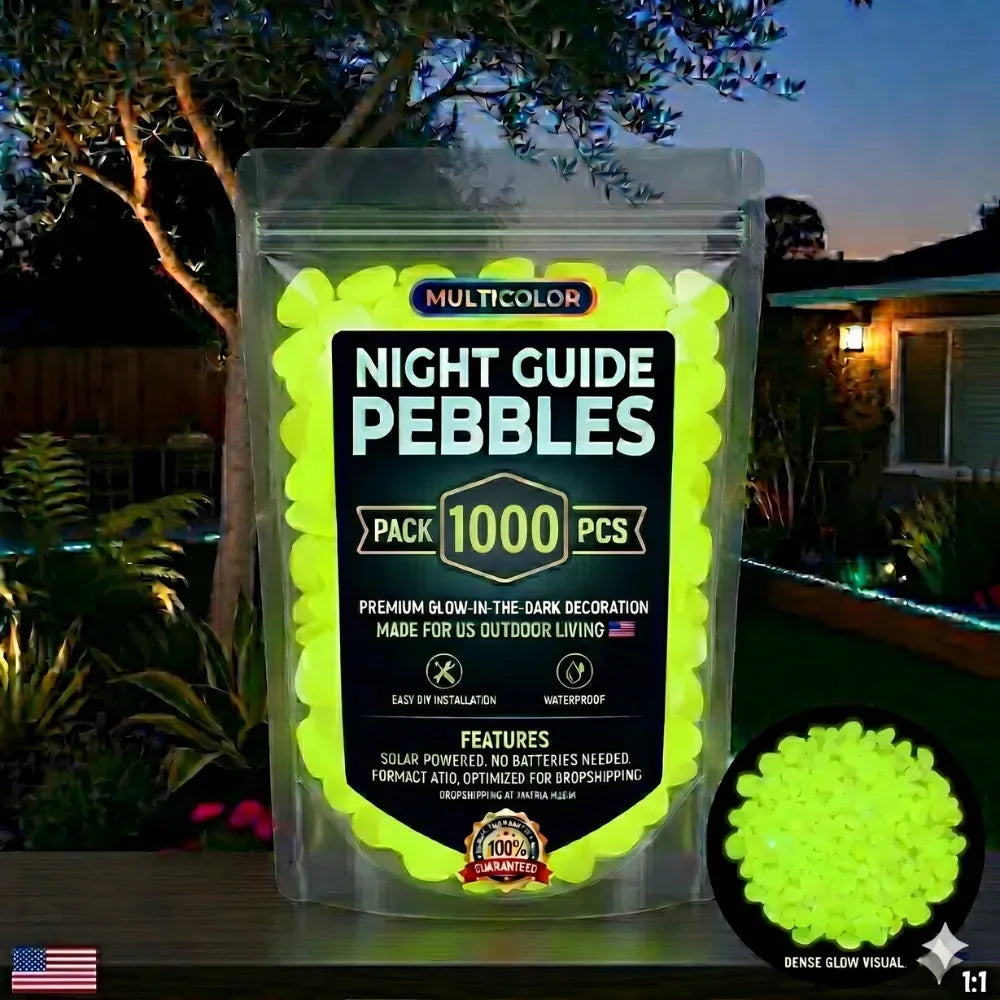 Colorful Glow in the Dark Garden Stones