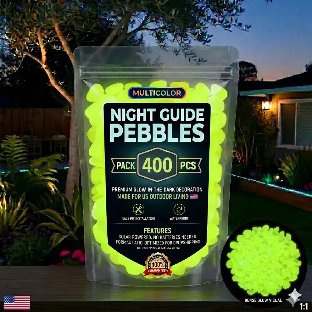 Colorful Glow in the Dark Garden Stones