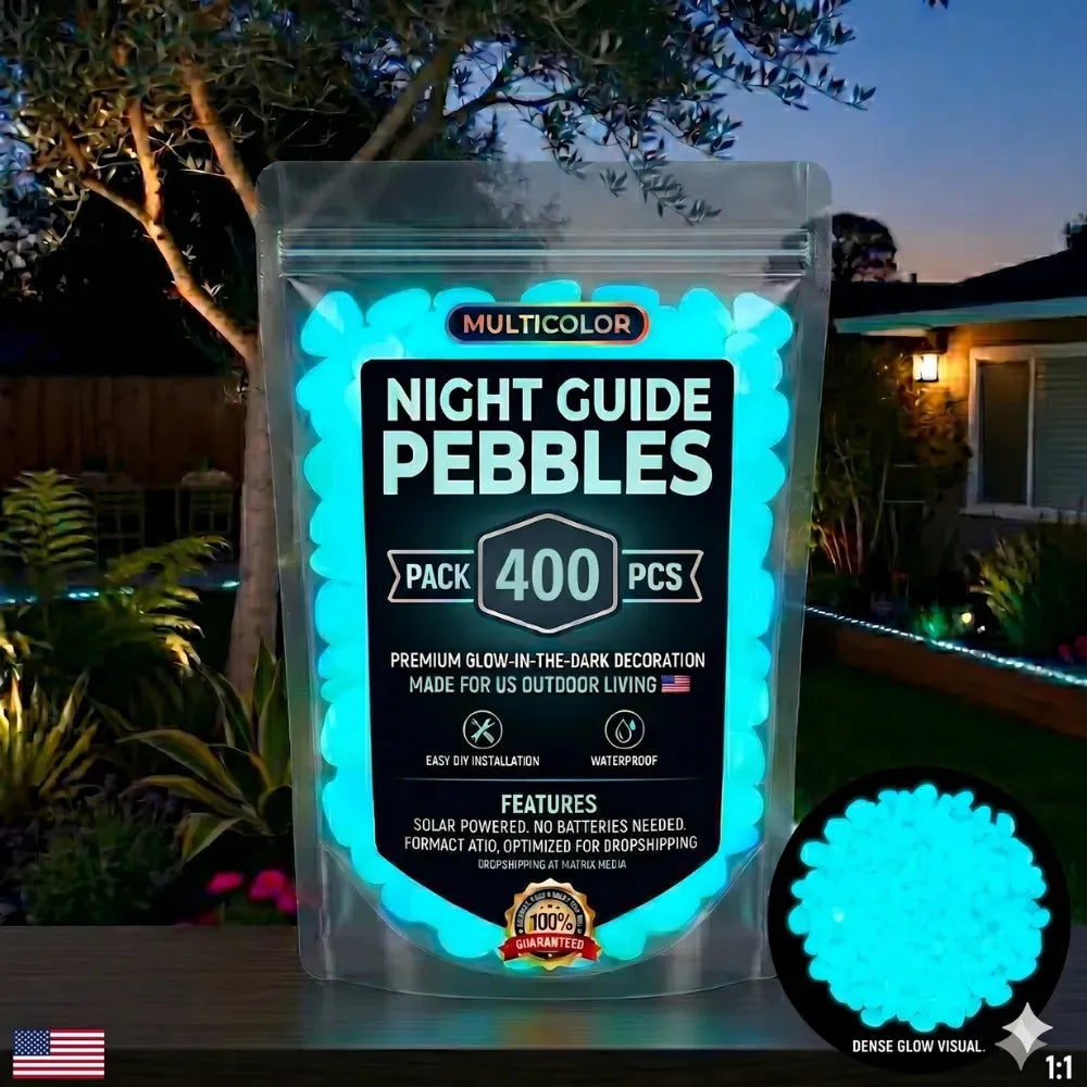 Colorful Glow in the Dark Garden Stones