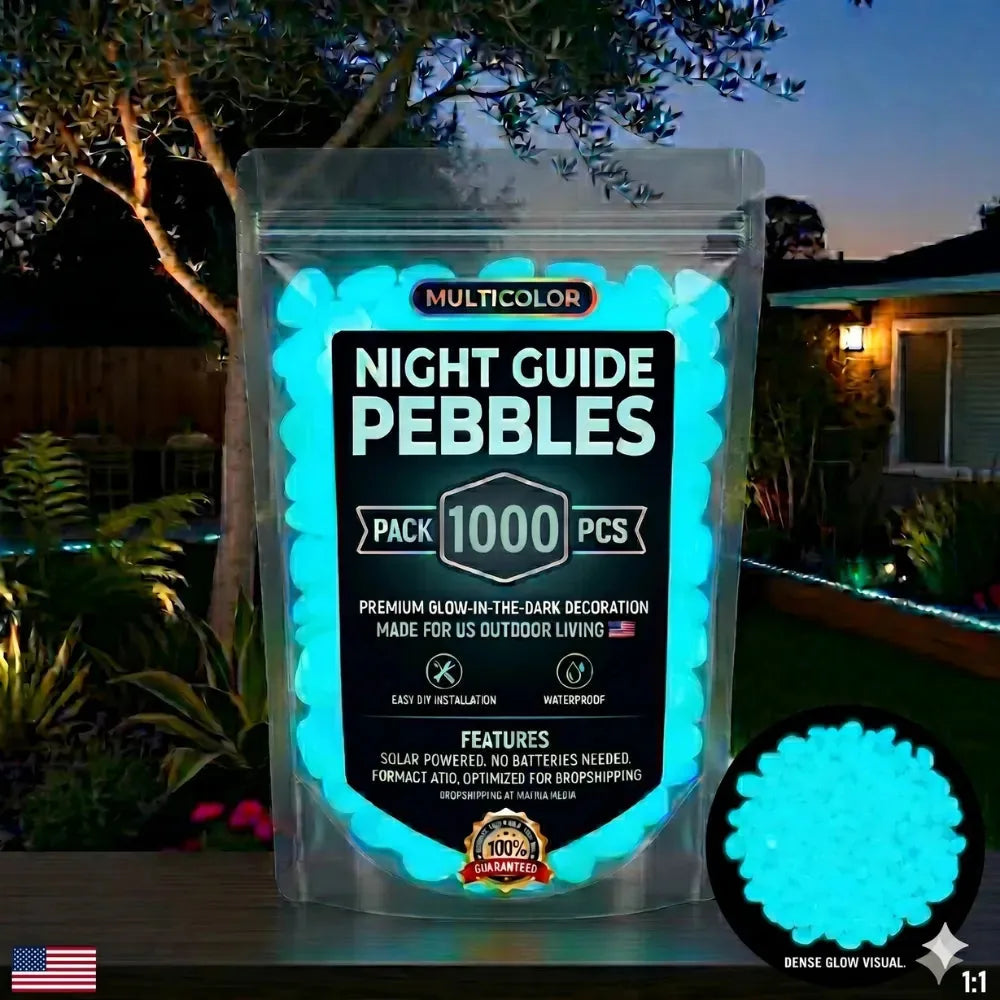 Colorful Glow in the Dark Garden Stones