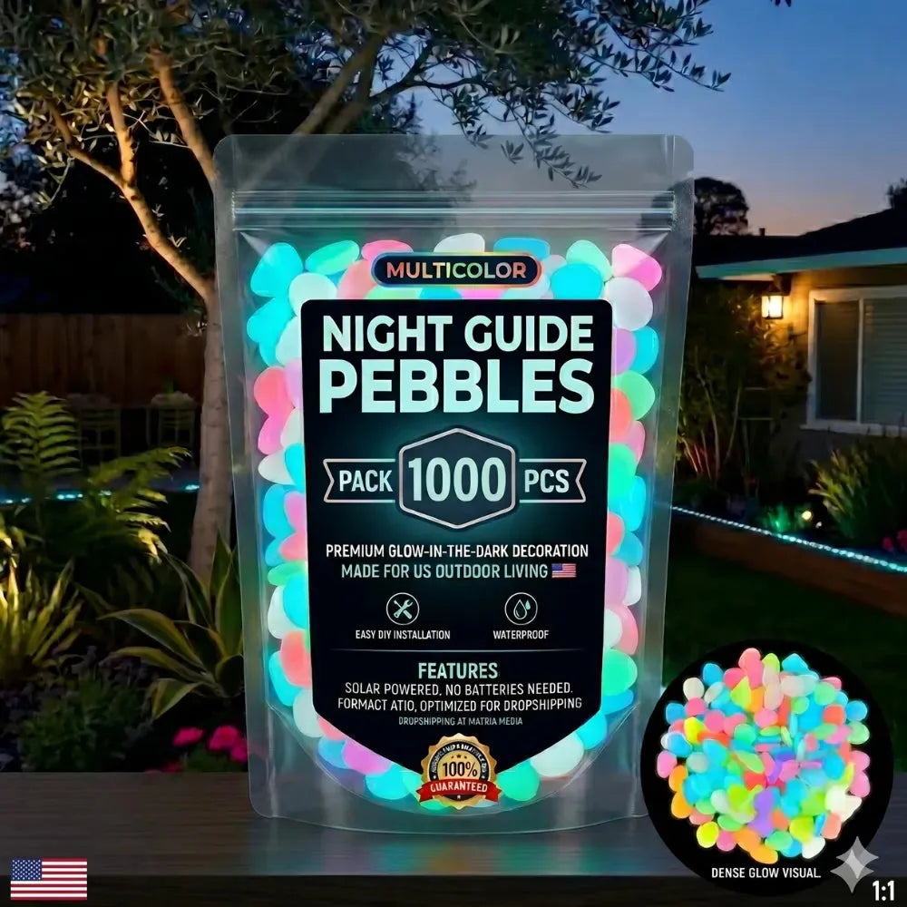 Colorful Glow in the Dark Garden Stones
