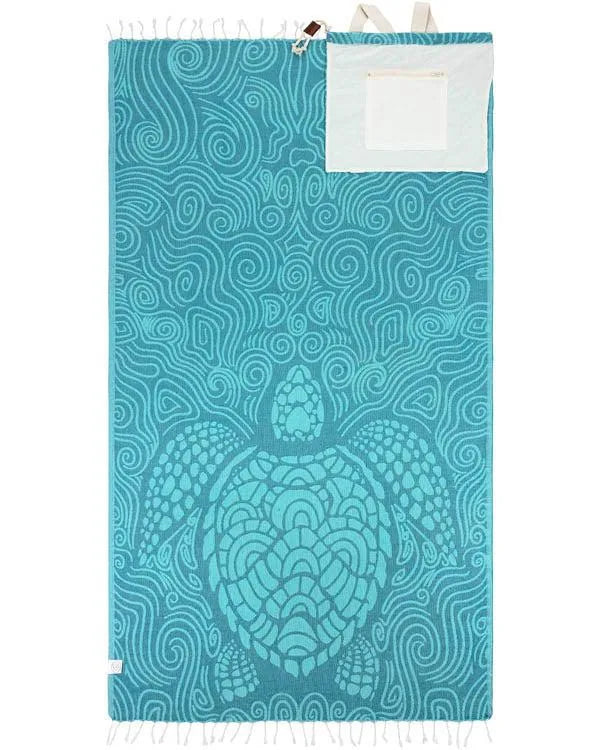 2-in-1 Convertible Towel & Backpack with Inner Zip Pocket & Sand-Repelling Fabric