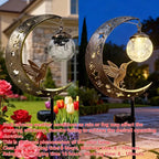Hummingbird Moon Solar Garden Stake Light