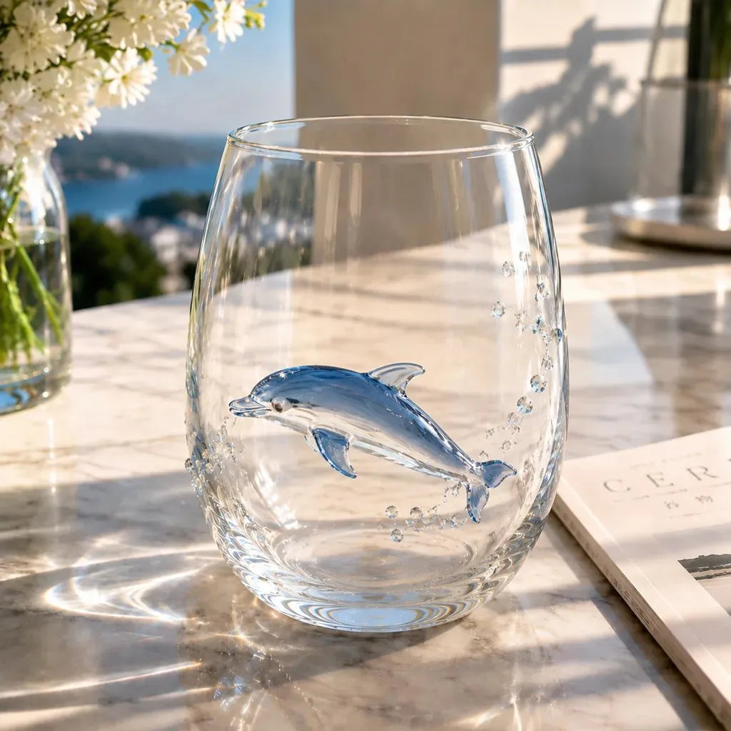 The Perfect Beach House Gift3D Ocean Animal Artisan Glassware Collection