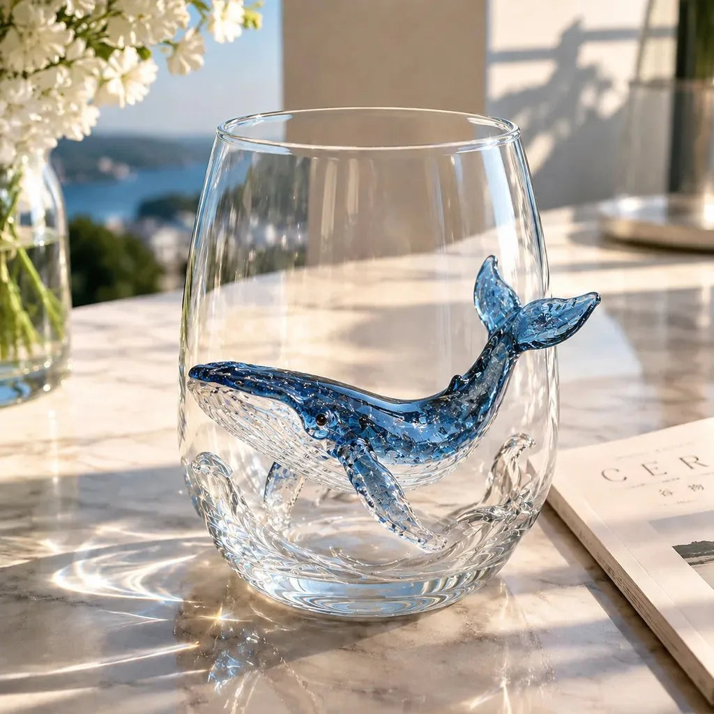 The Perfect Beach House Gift3D Ocean Animal Artisan Glassware Collection