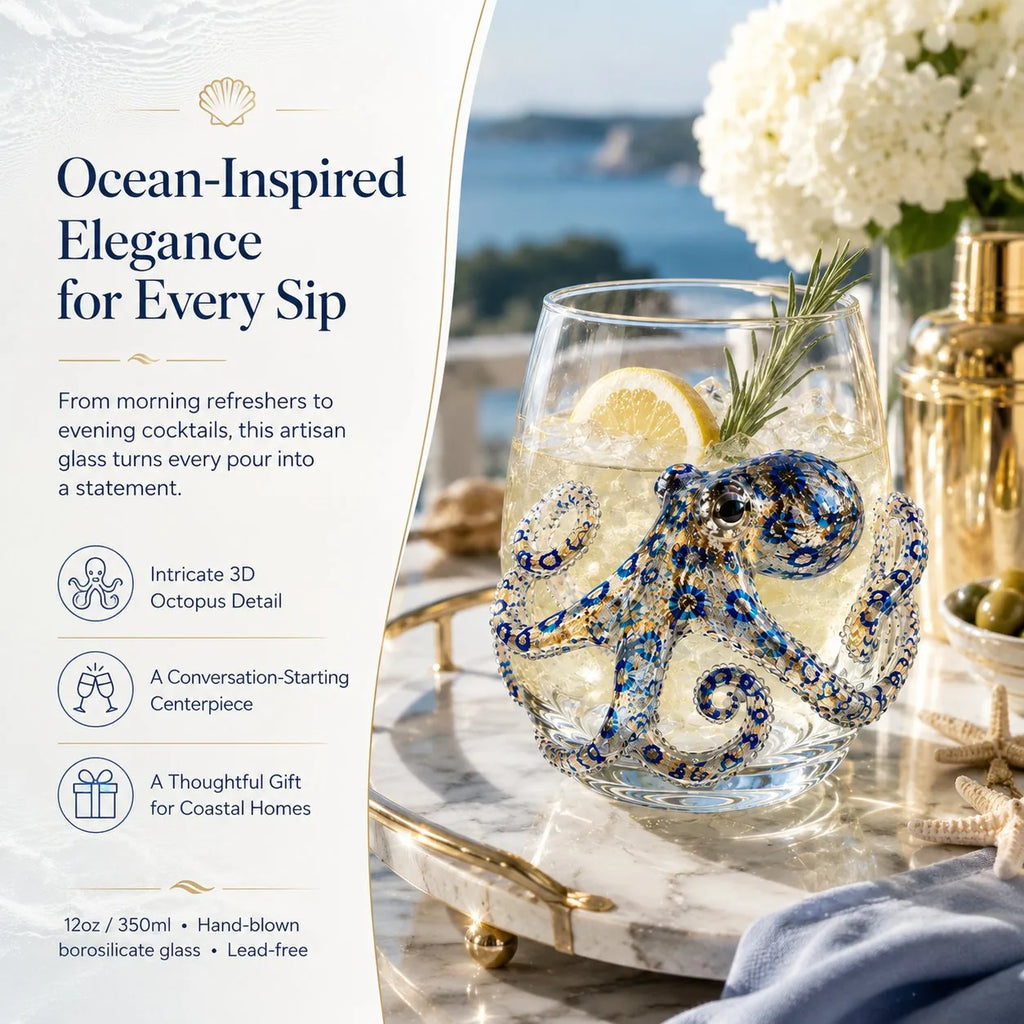 The Perfect Beach House Gift3D Ocean Animal Artisan Glassware Collection