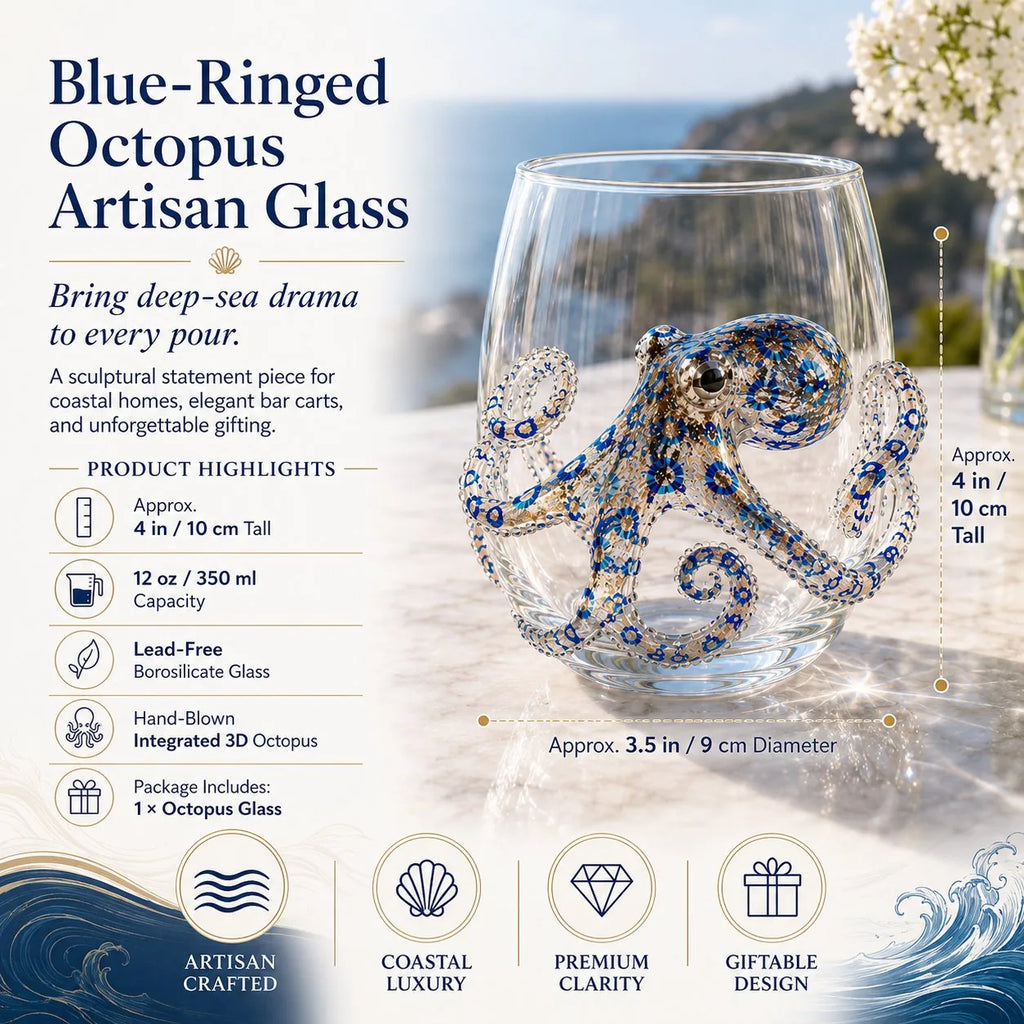 The Perfect Beach House Gift3D Ocean Animal Artisan Glassware Collection
