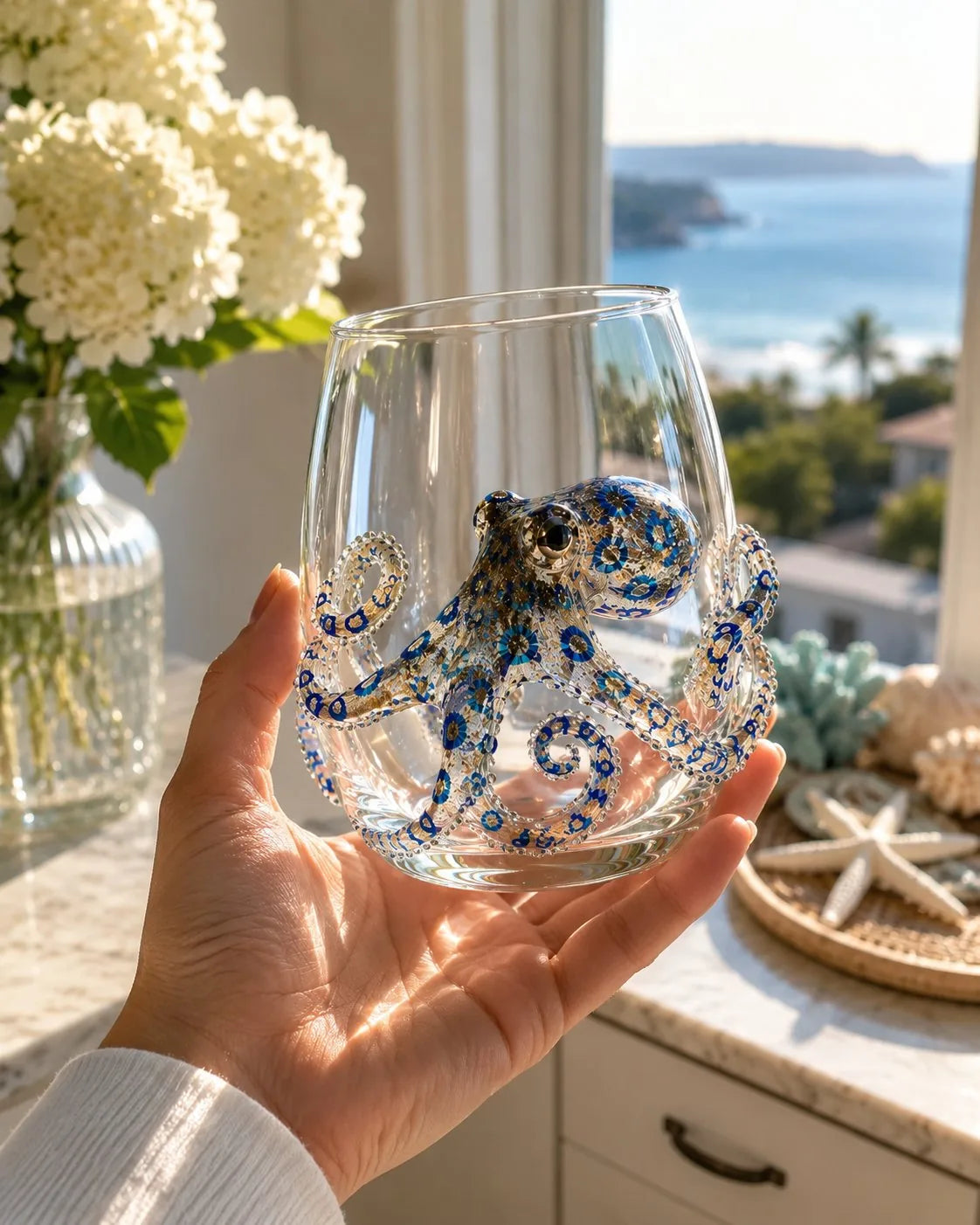 The Perfect Beach House Gift3D Ocean Animal Artisan Glassware Collection