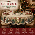 Vintage Christmas Holiday Tablecloth