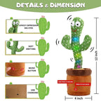 Rechargeable Dancing and Talking Cactus Toy
