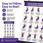 Seated Tai Chi Exercise Wall Chart for Seniors