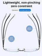 Diamond-cut frameless blue light blocking glasses