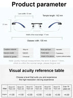 Diamond-cut frameless blue light blocking glasses