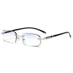 Diamond-cut frameless blue light blocking glasses