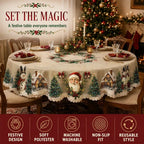Vintage Christmas Holiday Tablecloth