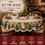 Vintage Christmas Holiday Tablecloth