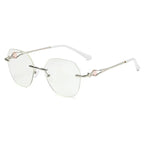 Diamond Rimless Anti-Blue Light Presbyopia Glasses