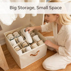 Space-Saving Fabric Shoe Storage Box with Clear Lid