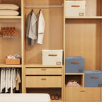 Space-Saving Fabric Shoe Storage Box with Clear Lid