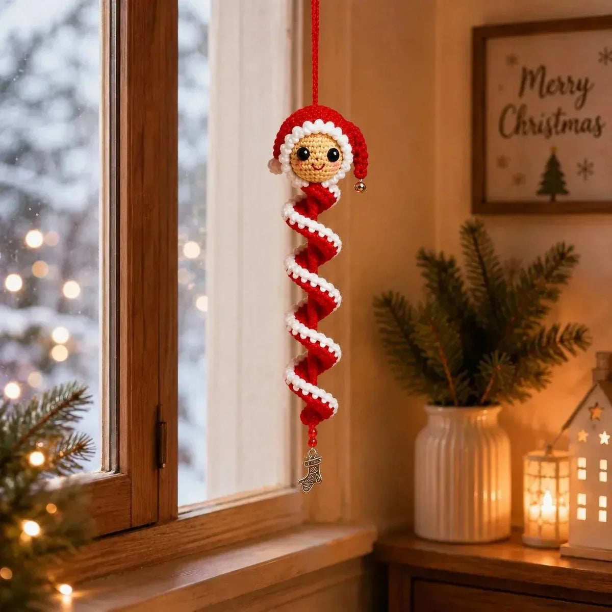 Crochet Christmas Spiral Ornament DIY Kit