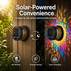 2 PCS Solar Mandala Wall Light  – Waterproof Outdoor Garden Fence Projector Lamp with Magical Ambient Glow-8CR5