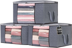 90L Clothes Storage Bags Clothing Organizers with Reinforced Handles
