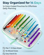A8 14 Pages Waterproof Pill Box