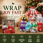 Christmas Drawstring Gift Bags – Set of 15