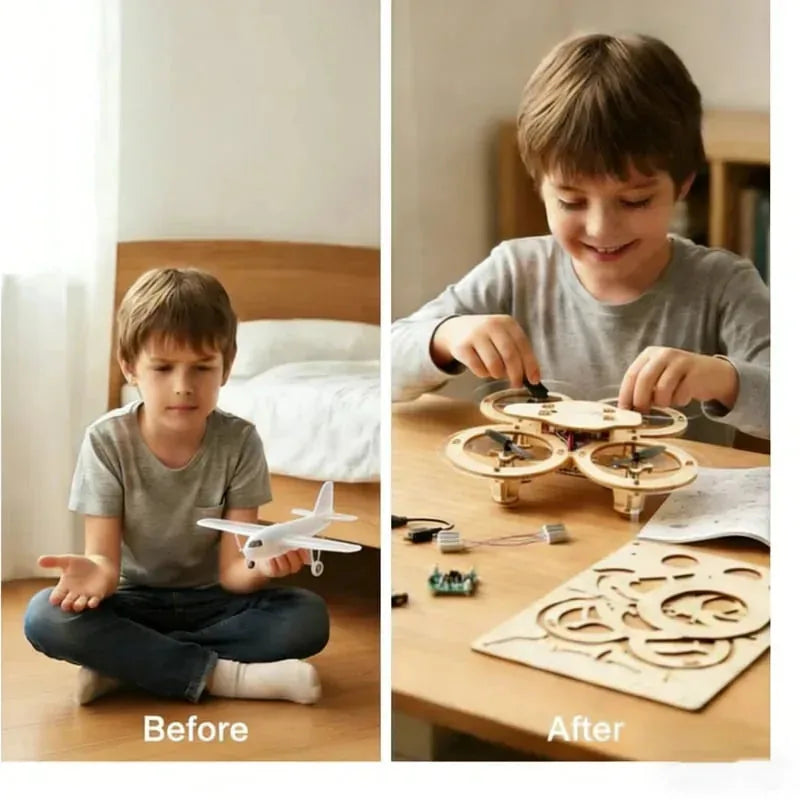 Kids DIY Wooden Drone Building Kit