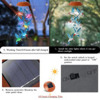 Solar LED Hummingbird Wind Chime with Metal Bells