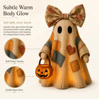 Vintage Patchwork Ghost Decor( LED Pumpkin Lantern)