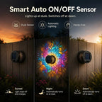 2 PCS Solar Mandala Wall Light  – Waterproof Outdoor Garden Fence Projector Lamp with Magical Ambient Glow-8CR5