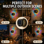2 PCS Solar Mandala Wall Light  – Waterproof Outdoor Garden Fence Projector Lamp with Magical Ambient Glow-8CR5