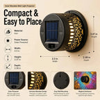 2 PCS Solar Mandala Wall Light  – Waterproof Outdoor Garden Fence Projector Lamp with Magical Ambient Glow-8CR5